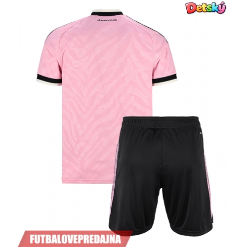 Lacne Dětský Futbalové dres Juventus 2026-27 Krátky Rukáv - Preč (+ trenírky)